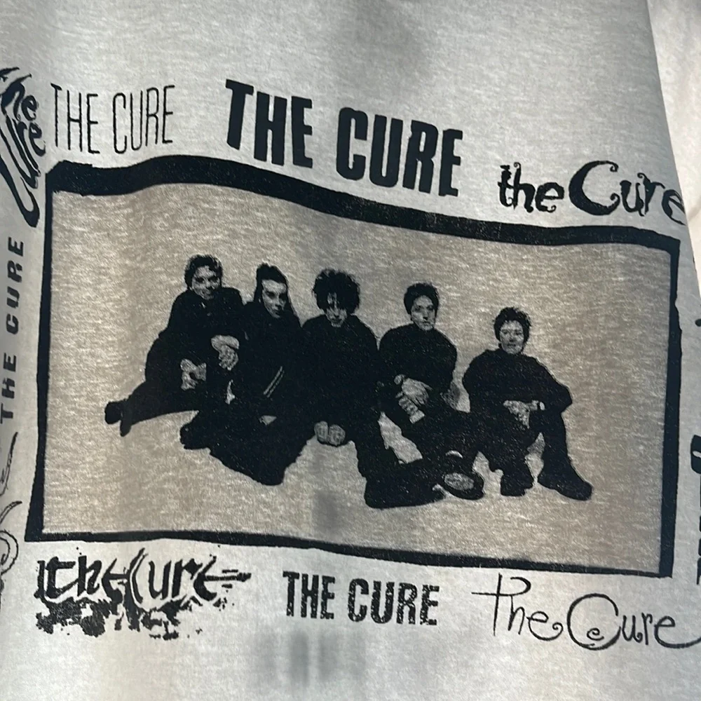 💥RARE Vintage 90’s The CURE White Ringer - Picture 5 of 16
